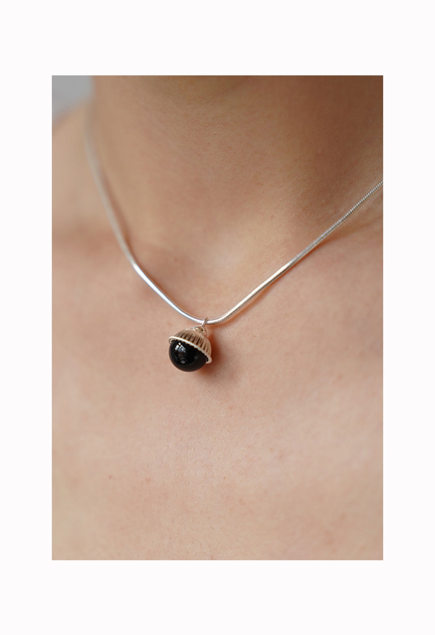 Mini Angel Black Necklace
