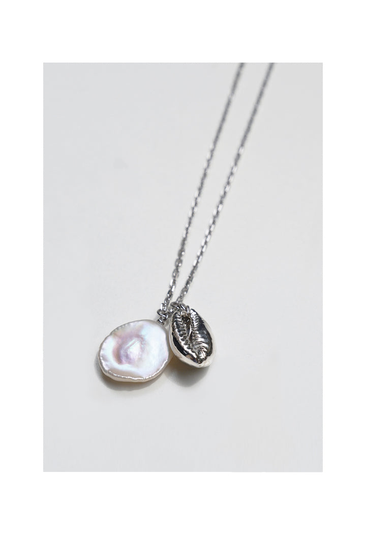 pacific silver shell necklace