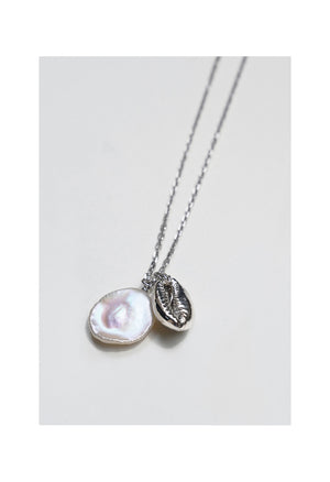 pacific silver shell necklace