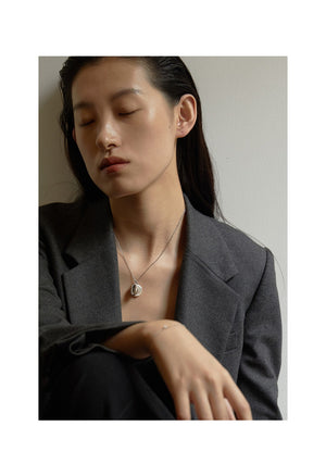 pacific silver shell necklace